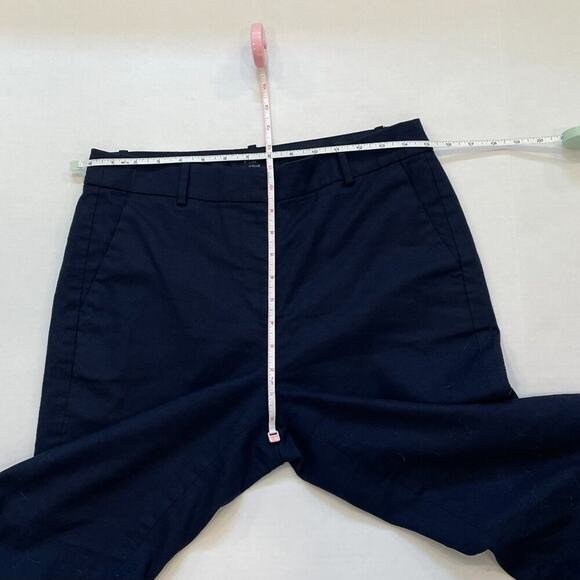 NWOT J. Crew Navy Linen Blend Kallie Pants / Trousers Straight Leg, Size 8 Tall - Picture 10 of 14